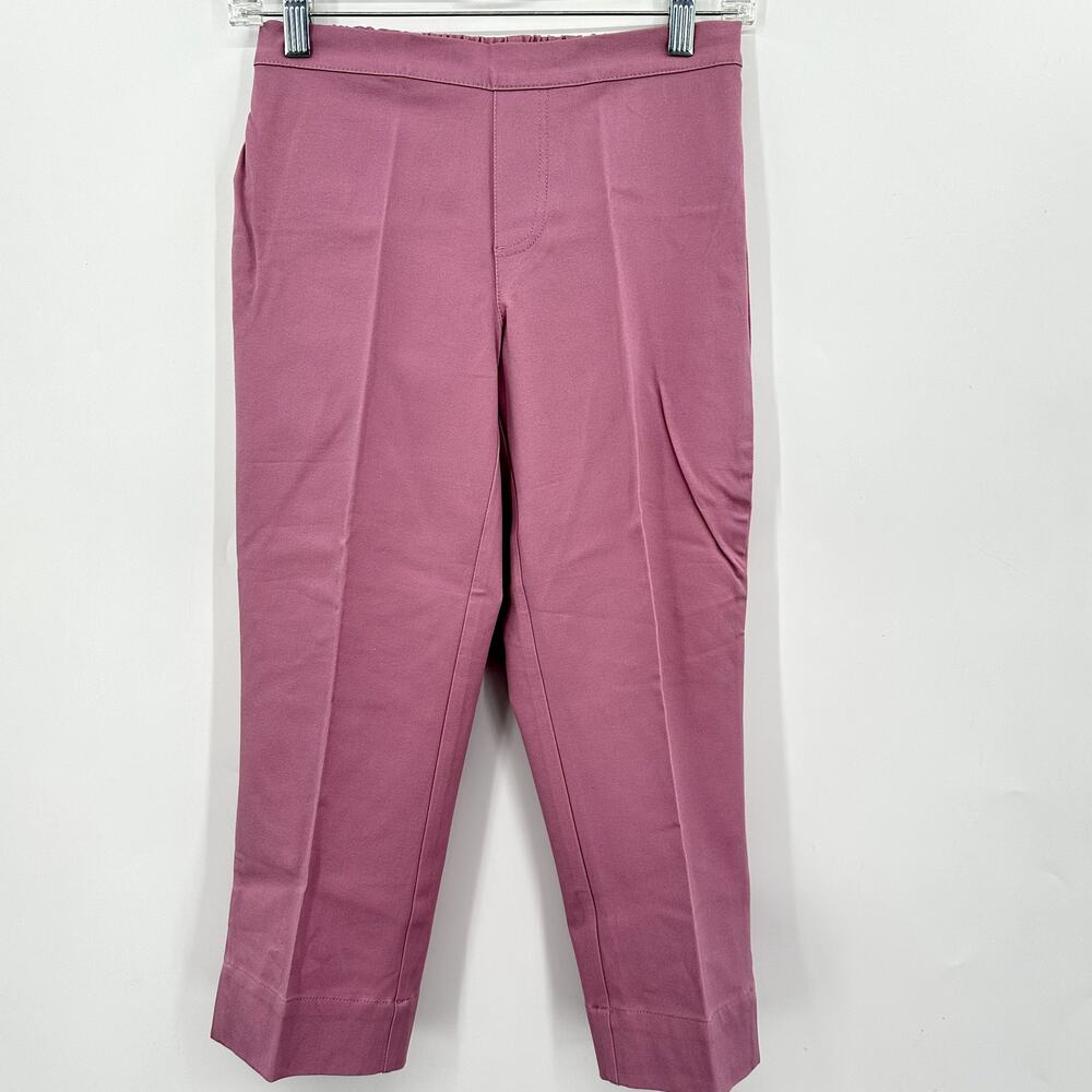 Isaac Mizrahi Live! Purple Pull On Capri Pants Womens Size 2P Petites Stretchy